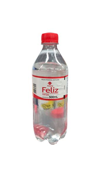 AGUA MINERAL FELIZ 500ML COM GÁS
