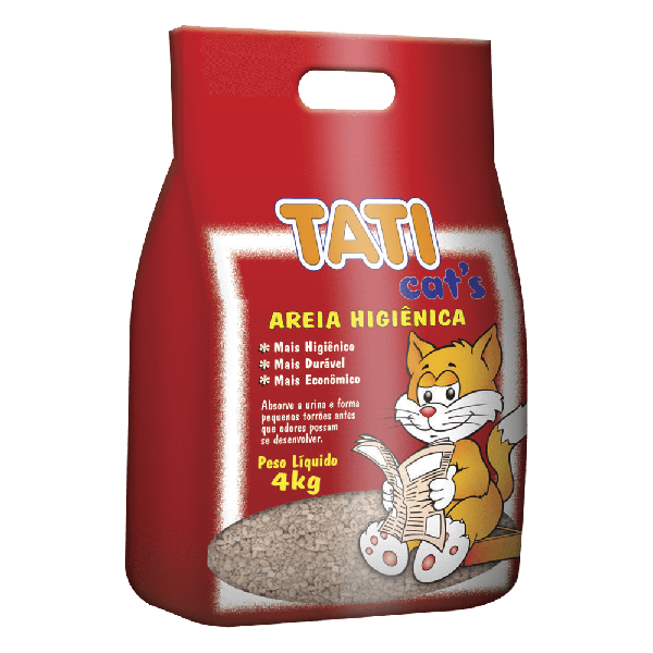 AREIA TATI 4KG HIG.P/GATOS