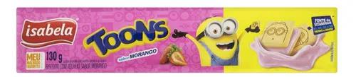 BISC.RECH.ISABELA TOONS 120G MORANGO