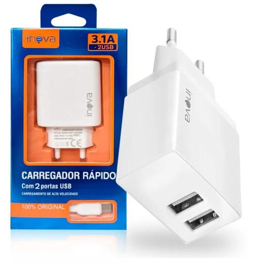 CARREGADOR CELULAR INOVA 3.1A  V8