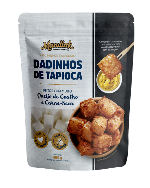 DADINHOS DE TAPIOCA 400G MANDIOK CARNE SECA