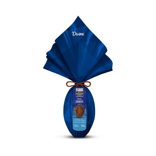 DIVINE OVO DE PASCOA COOKIES PRETO 37% 215G
