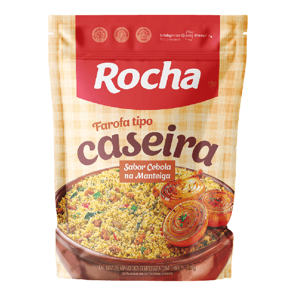 FAROFA ROCHA TIPO CASEIRA 300G CEBOLA NA MANTEIGA