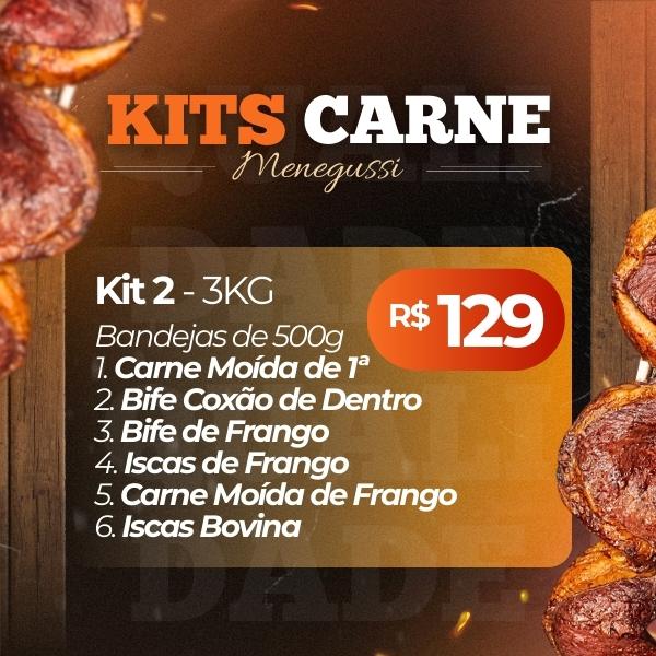 KIT 2 CARNES/3KG