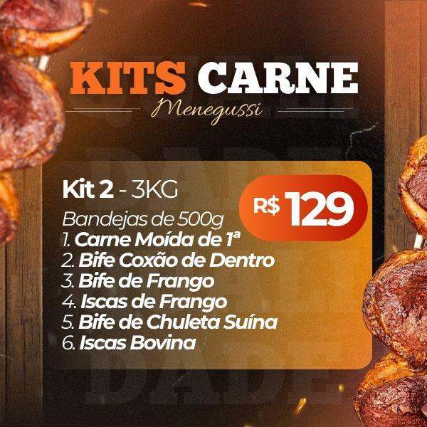 KIT 2 CARNES/3KG