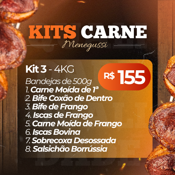 KIT 3 CARNES/4KG