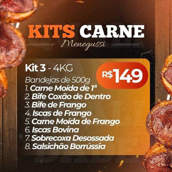 KIT 3 CARNES/4KG