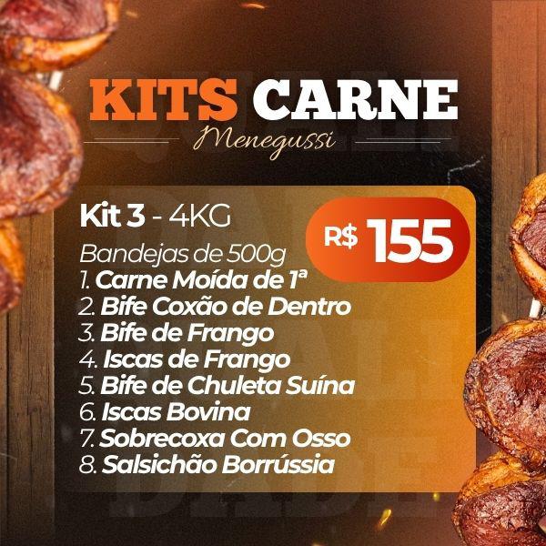 KIT 3 CARNES/4KG