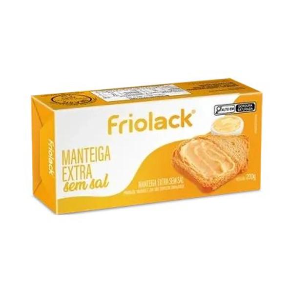 MANTEIGA FRIOLACK 200G S/SAL TABLETE