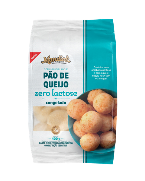 PÃO DE QUEIJO 400G MANDIOK ZERO LACTOSE