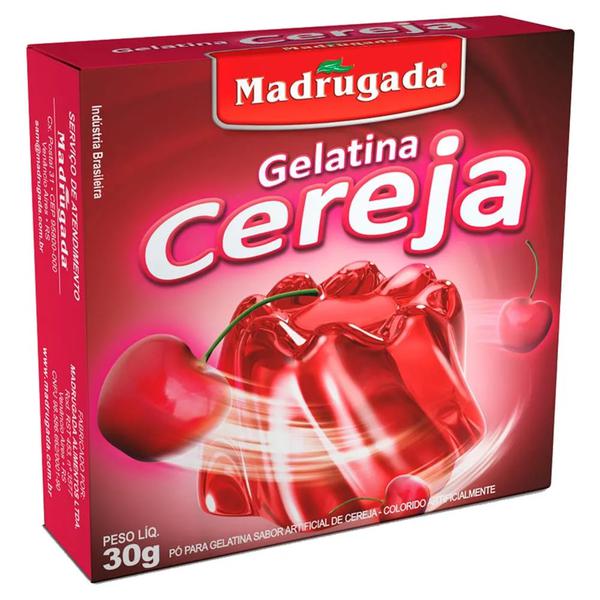 PÓ PARA GELATINA MADRUGADA 30G CEREJA