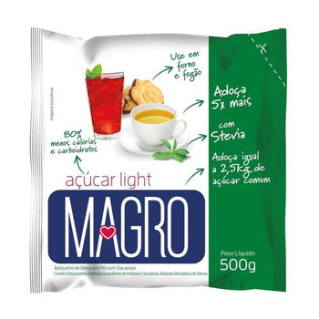 ACUCAR MAGRO LIGHT C STEVIA 500G