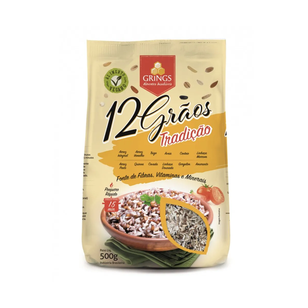 ARROZ INTEGRAL 12 GRAOS GRINGS 500G