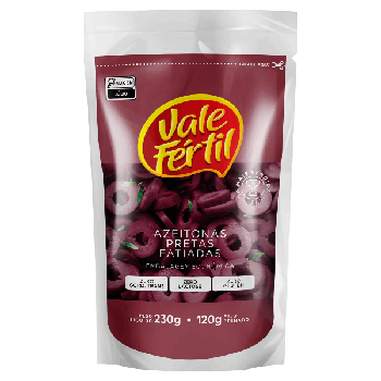 AZEITONAS PRETAS FATIADA VALE FERTIL S/CAROCO 120G