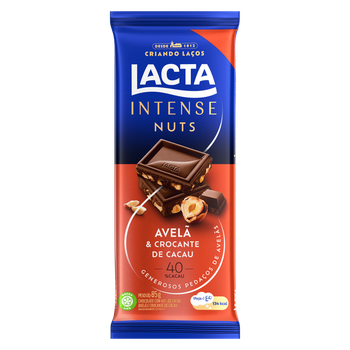 CHOCOLATE LACTA 40% AVELA CACAU  85G
