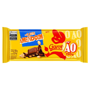 BARRA CHOCOLATE GAROTO AMENDOIM 150G
