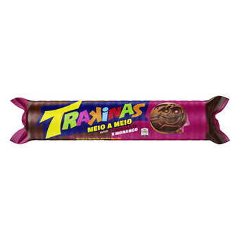 BISC TRAKINAS RECH CHOCOLATE E MORANGO  126G