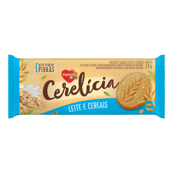 BISCOITO AMANTEIGADO CERELICIA LEITE E CEREAIS 24G