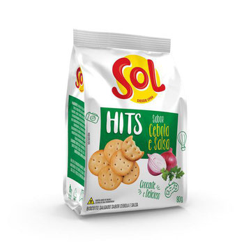 BISCOITO SALGADO HITS SOL CEBOLA SALSA 80G
