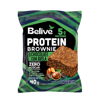 BROWNIE PROTEIN CHOCOLATE COM AVELA BELIVE 40G