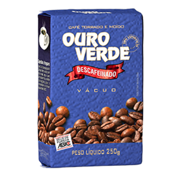 CAFE OURO VERDE DESCAFEINADO A VACUO 250G