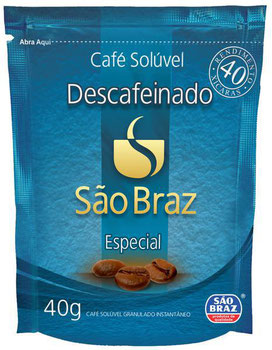 CAFE SOLUVEL DESCAFEINADO SAO BRAZ SH 40G