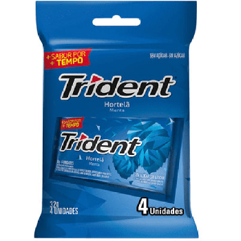 CHICLE TRIDENT HORTELA MENTA 4UND 32G
