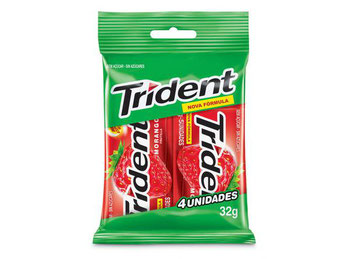 CHICLE TRIDENT MORANGO 4UN 32G