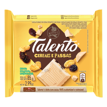 CHOCOLANTE TALENTO BRANCO CEREAIS 85G