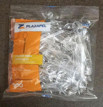 COLHER CAFEZINHO PLAZAPEL CRISTAL C/100UN