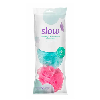 ESPONJA DE BANHO SLOW REDE C/3UND