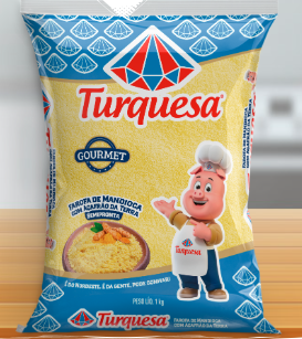 FAROFA MANDIOCA C ACAFRAO  TURQUESA 1KG