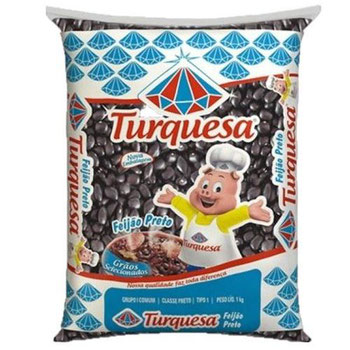 FEIJAO PRETO  TURQUESA  1KG