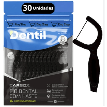FIO DENTAL DENTIL COM HASTE CARBOX 30UN