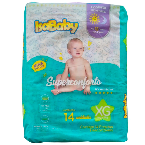 FRALDA ISABABY PREMIUM JUMBINHO XG 14UN
