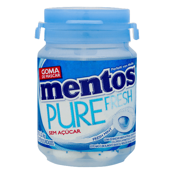 CHICLETE MENTOS PURE FRESH MINT S/ACUCAR 56G