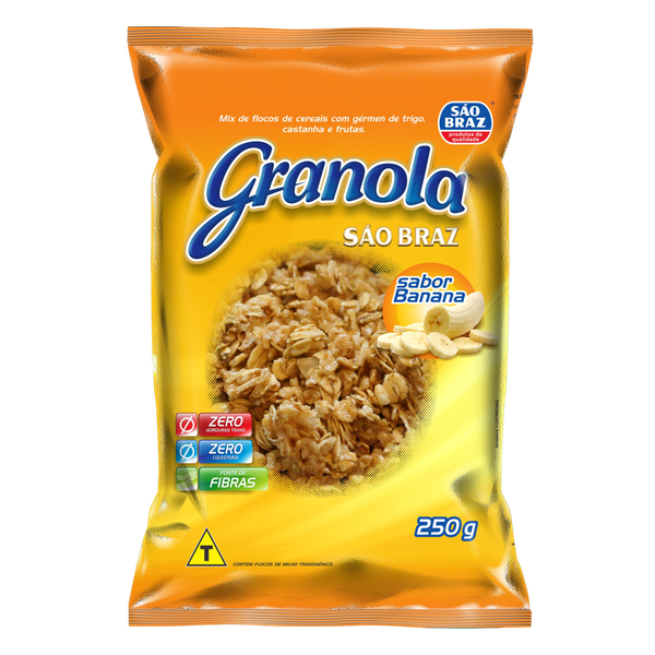 GRANOLA SAO BRAZ SABOR BANANA 250G