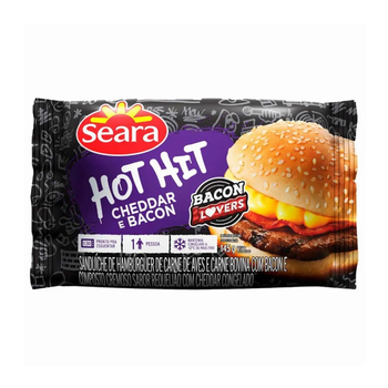 HAMBURGUER HOT HIT SEARA BACON E CHEDDAR 145G