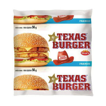 HAMBURGUER TEXAS BURGUER FRANGO 56G UND