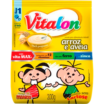 MINGAU VITALON ARROZ  AVEIA SACHET 180G