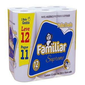 PAPEL HIG FAMILIAR SUPREME FOLHA DUPLA 20M L12P11