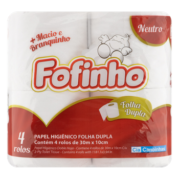 PAPEL HIGIENICO NEUTRO FOFINHO C 4UN 30M