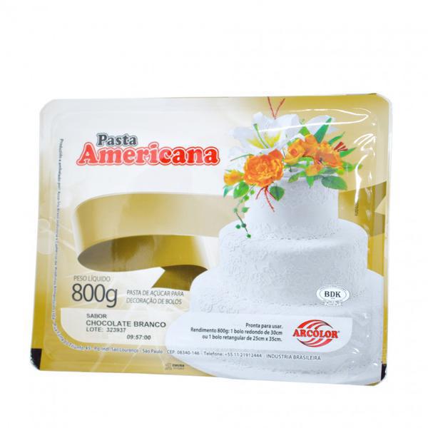 PASTA AMERICANA ARCOLOR CHOCOLATE BRANCO 800G