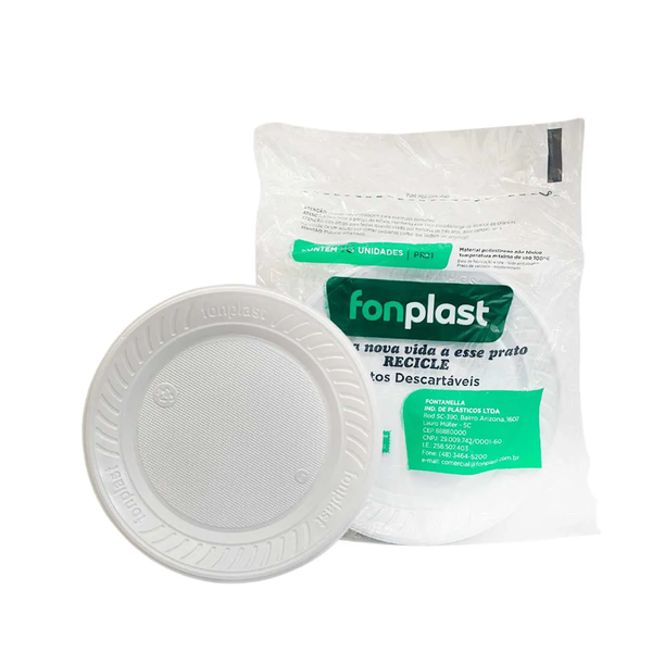 PRATO DESCARTAVEL FONPLAST C/10UN PR21