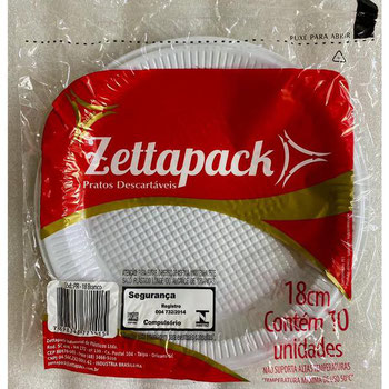 PRATO DESCARTAVEL ZETTAPACK PF23CM