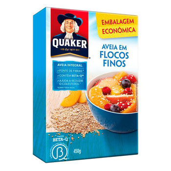 QUAKER AVEIA EM FLOCOS FINOS 450G