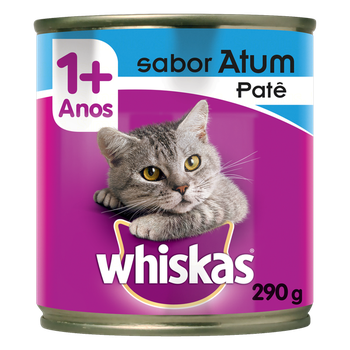 RACAO WHISKAS ADULTOS ATUM LATA 290G