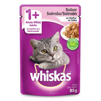 RACAO WHISKAS FILHOTES PEIXE SALMAO 85G