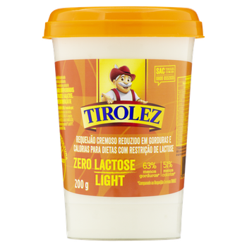 REQUEIJAO TIROLEZ ZERO LACTOSE LIGHT 200G