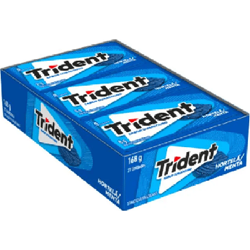 CHICLETE TRIDENT HORTELA 8G